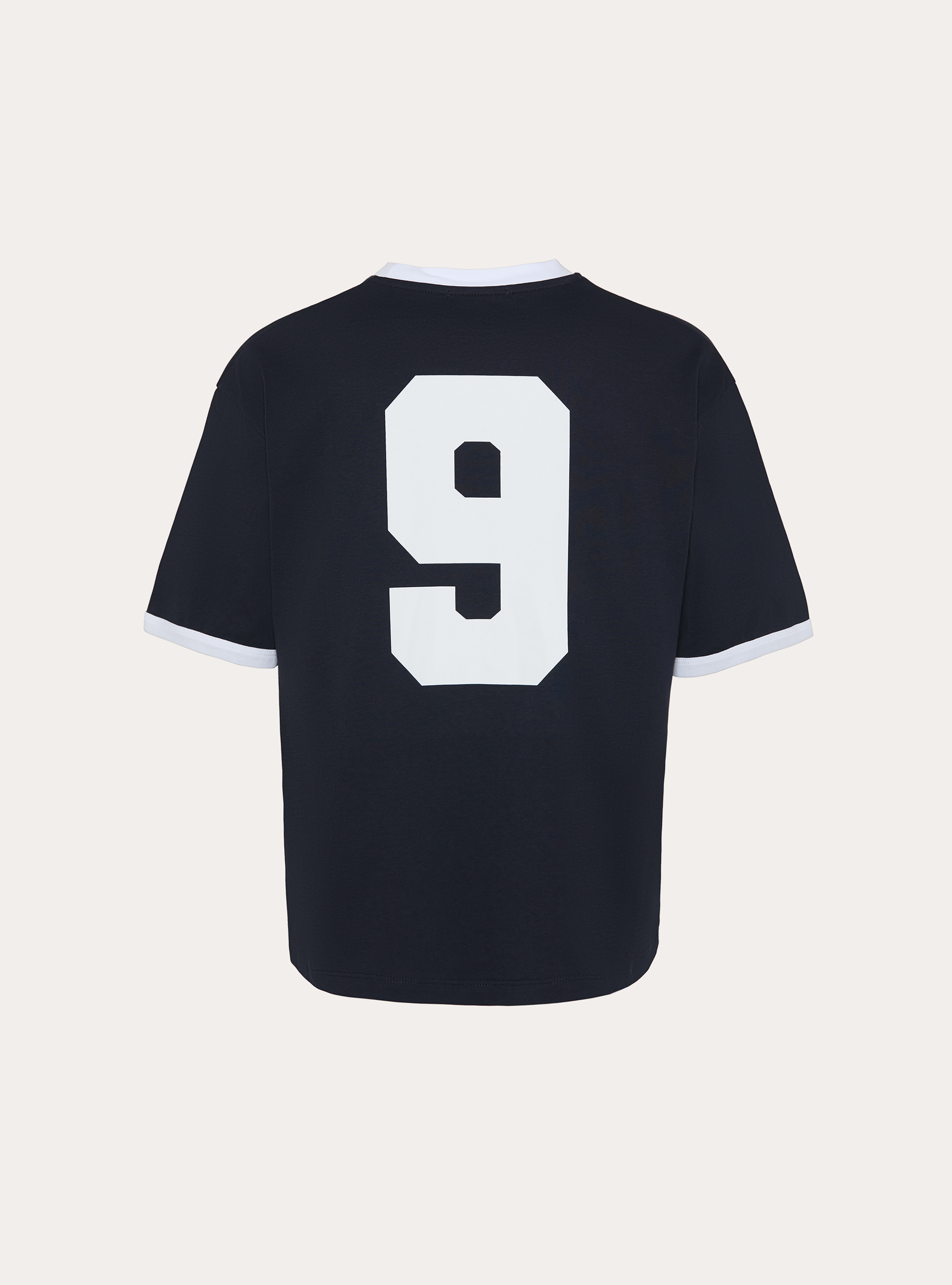 T-shirt boxy fit con stampa mondiali, NA1 NAVY DARK